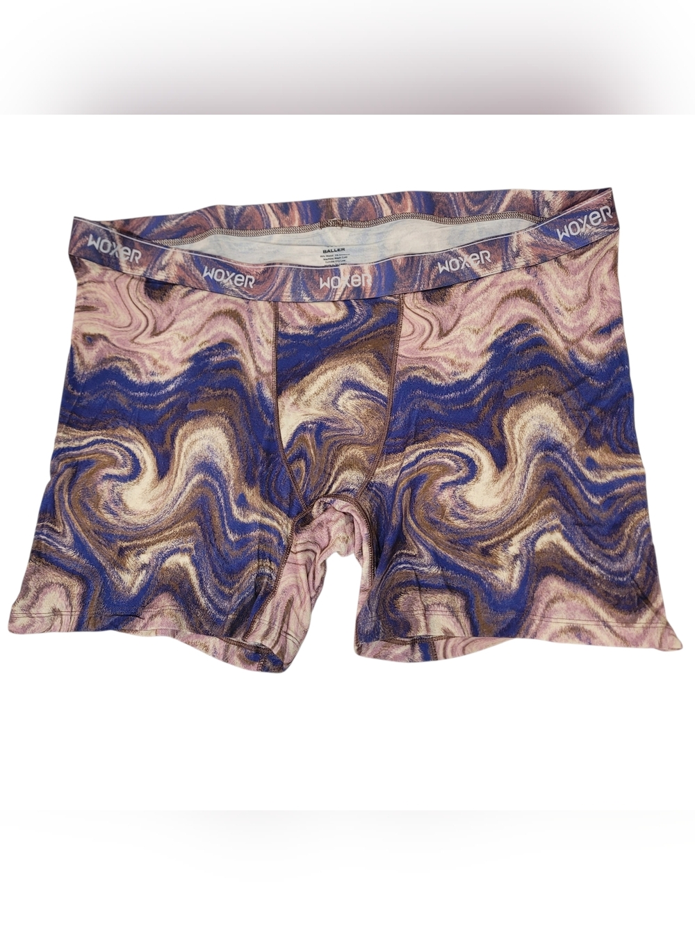Woxer Baller 5" Womens Boxer Marble Swirl Modal Underwear 4XL NWOT